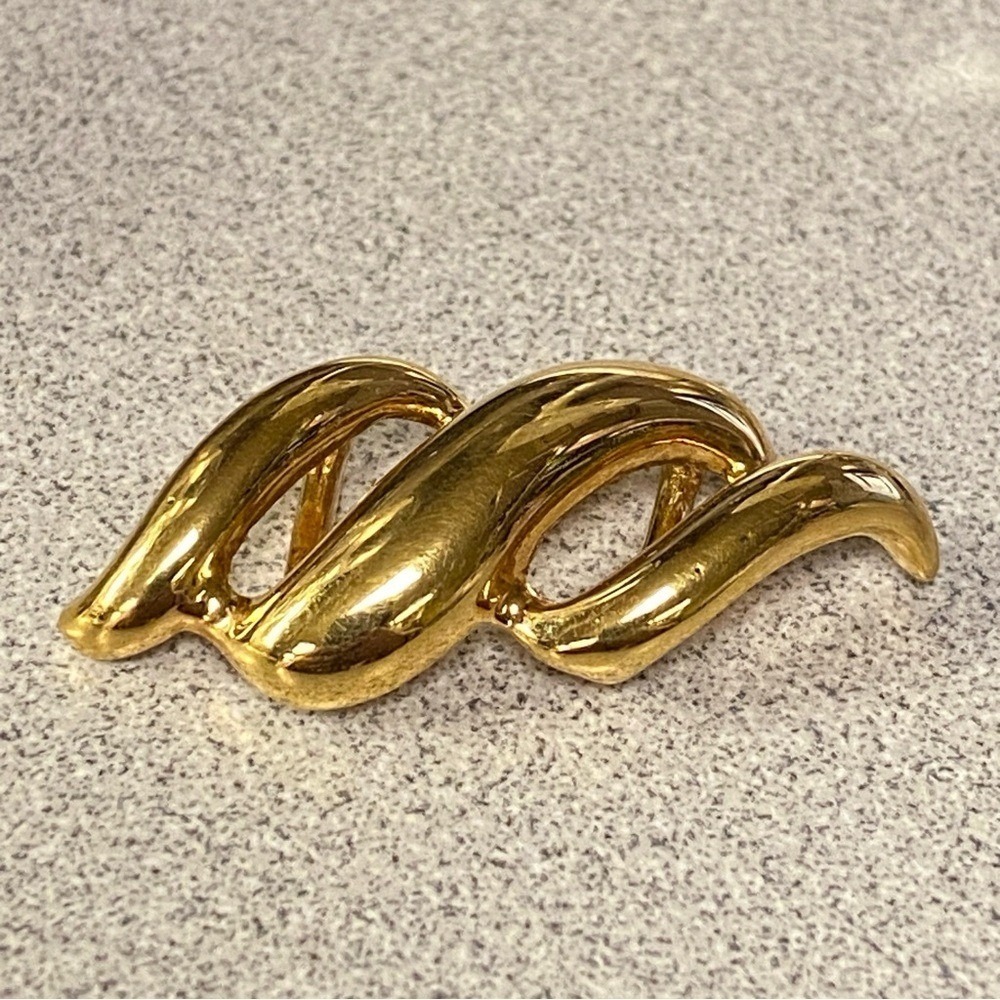 Premier Design Pendant X Gold Tone Slide Omega Bold Statement Minimalist